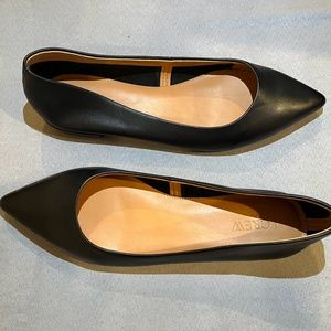 J. Crew Factory Marina Leather Pointy Toe Flats